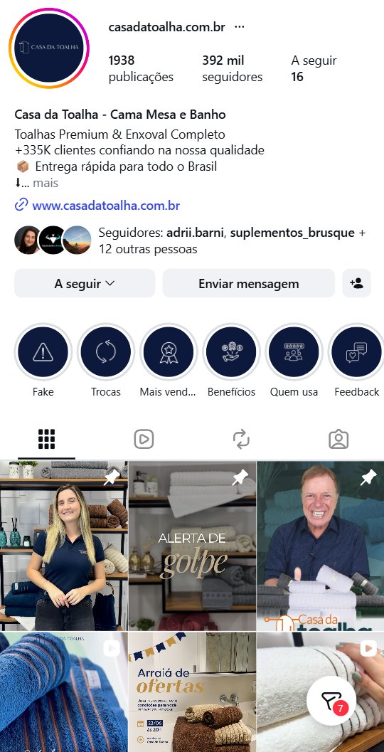 Instagram @casadatoalha.com.br